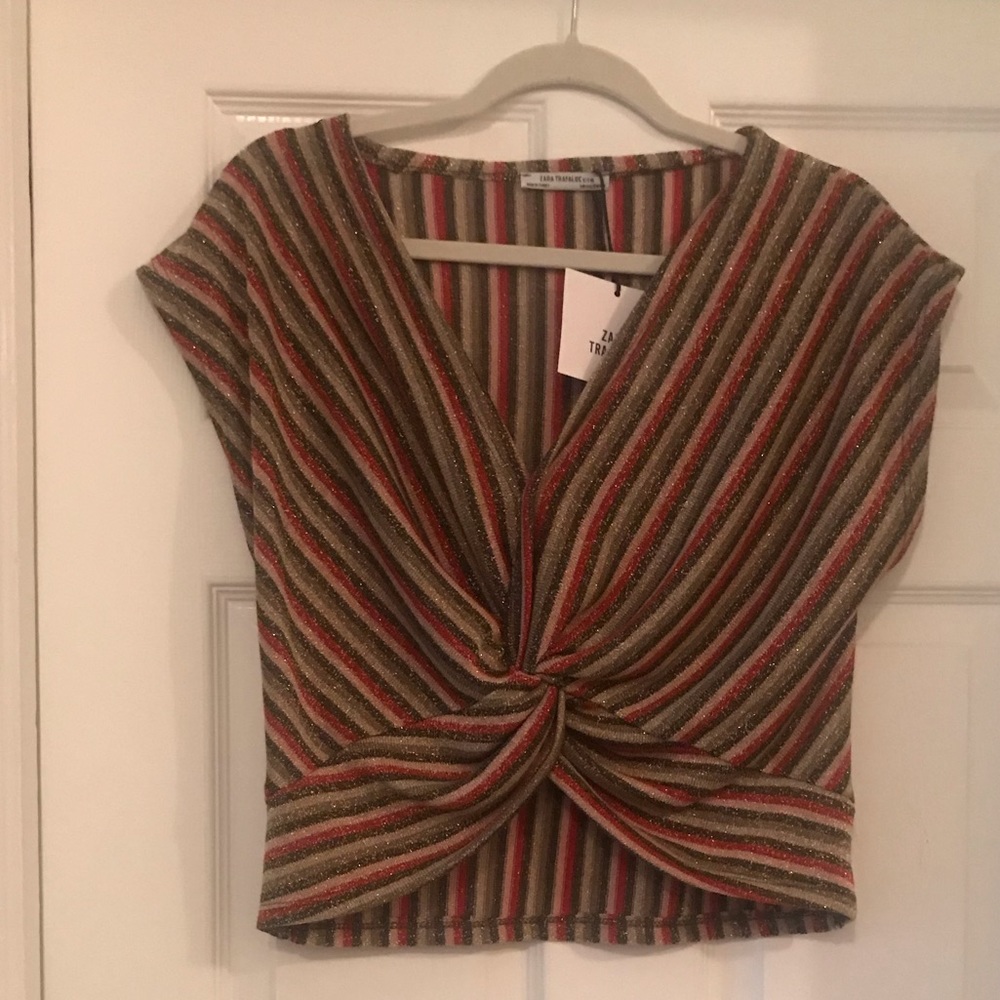 Sparkly Zara disco crop top